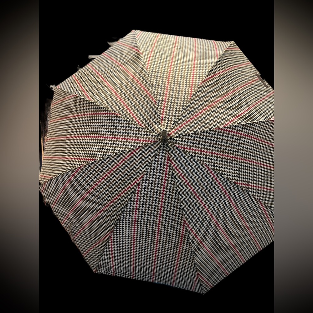 Aramis Profound Hound Umbrella Houndstooth Bloodhound Dog Head Handle. Rare Find - Picture 3 of 8